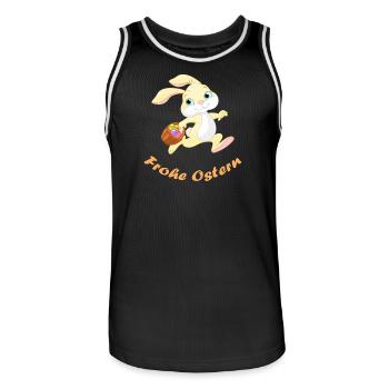 Ostern - Männer Basketball-Trikot - Schwarz/Weiß - Vorne - AI Model Male 185 dark (185cm)