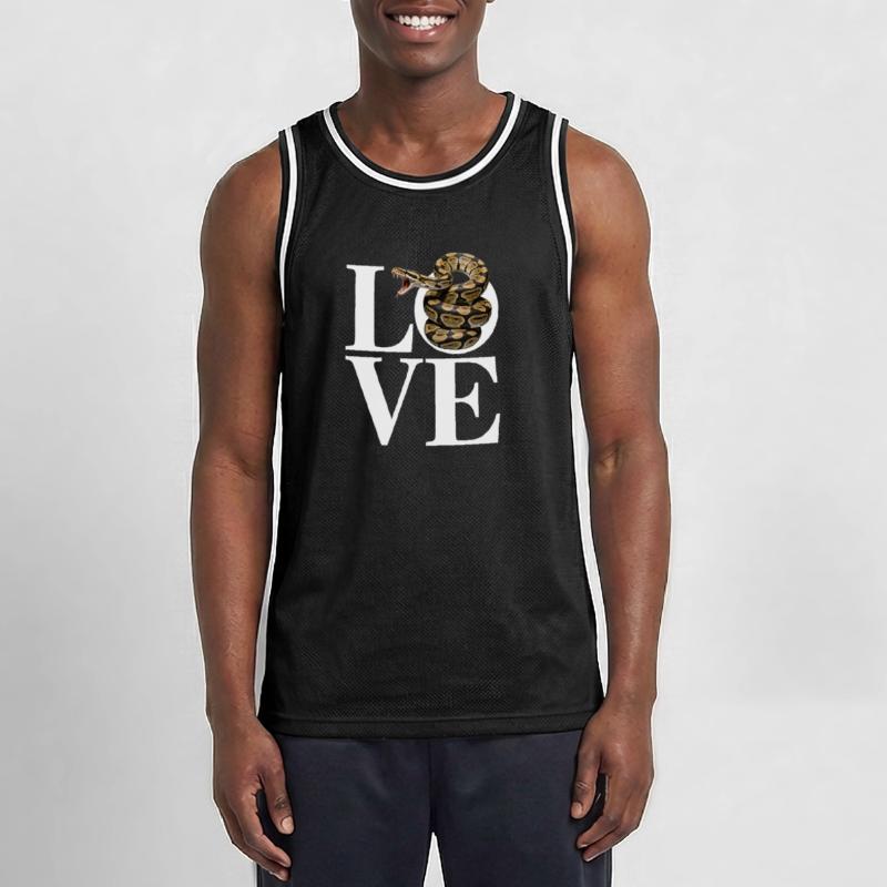King Python Snakes LOVE Terrarium Python Men's Basketball Jersey