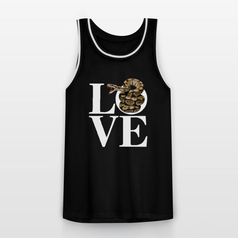 King Python Snakes LOVE Terrarium Python Men's Basketball Jersey