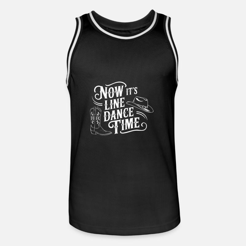 Line Dance Time Line Dancing Dancing - Men's Basketball Jersey - black/white