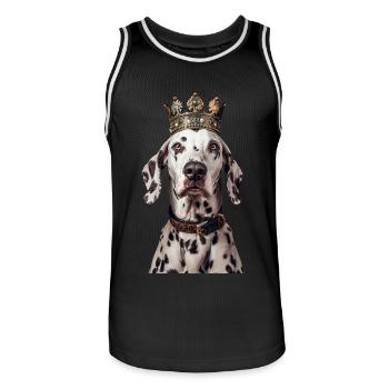 Dalmatiner - Männer Basketball-Trikot - Schwarz/Weiß - Vorne - AI Model Male 185 dark (185cm)
