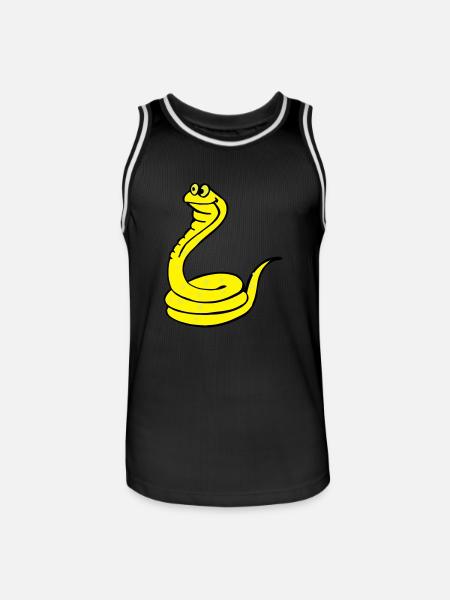 Schlange - Männer Basketball-Trikot - Schwarz/Weiß