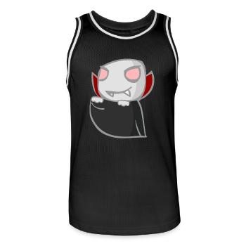 vampire - Men's Basketball Jersey - black/white - Front - AI Model Male 185 dark (185cm)