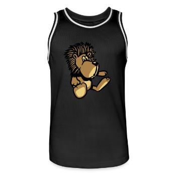 Enfant bébé animaux peluche Lion Toys - Maillot de basket Homme - noir/blanc - Devant - AI Model Male 185 dark (185cm)