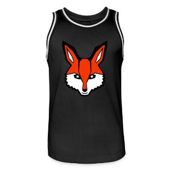 Fox Red Fox Wild Animal Clever Forest Inhabitants - Men's Basketball Jersey - black/white - Front - AI Model Male 185 dark (185cm)