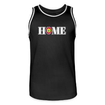 Saint-Vincent-et-les-Grenadines Accueil cadeau - Maillot de basket Homme - noir/blanc - Devant - AI Model Male 185 dark (185cm)