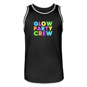 Glow Party Crew - Men's Basketball Jersey - black/white - Front - AI Model Male 185 dark (185cm)