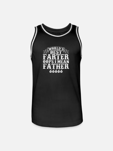 World's Greatest Farter - Men's Basketball Jersey - black/white
