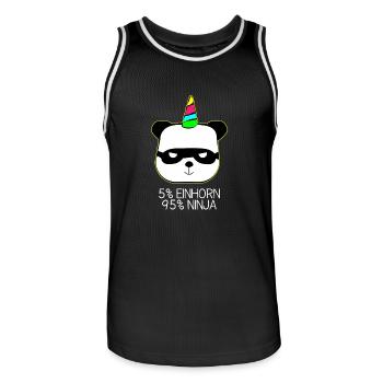 Weihnachten Einhorn neu new Geschenk Regenbogen - Männer Basketball-Trikot - Schwarz/Weiß - Vorne - AI Model Male 185 dark (185cm)