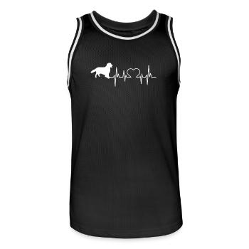 Golden Retriever Gift Shirt - Men's Basketball Jersey - black/white - Front - AI Model Male 185 dark (185cm)