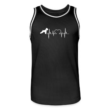 Shirt Cadeau Schnauzer miniature - Maillot de basket Homme - noir/blanc - Devant - AI Model Male 185 dark (185cm)