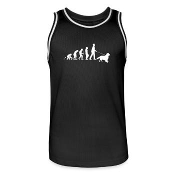 Golden Retriever shirt cadeau - Maillot de basket Homme - noir/blanc - Devant - AI Model Male 185 dark (185cm)