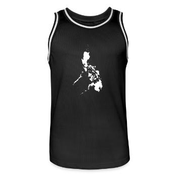 Philippinen originelle Geschenkidee - Männer Basketball-Trikot - Schwarz/Weiß - Vorne - AI Model Male 185 dark (185cm)