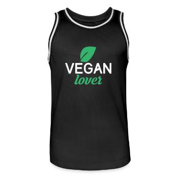 Vegan lover - Männer Basketball-Trikot - Schwarz/Weiß - Vorne - AI Model Male 185 dark (185cm)