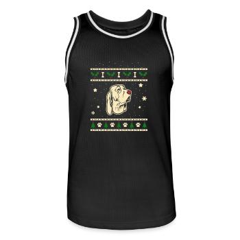 Bracco Italiano Christmas Gift - Men's Basketball Jersey - black/white - Front - AI Model Male 185 dark (185cm)
