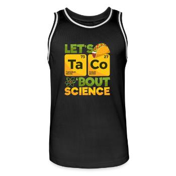 Let's Taco 'Bout Science - Maillot de basket Homme - noir/blanc - Devant - AI Model Male 185 dark (185cm)