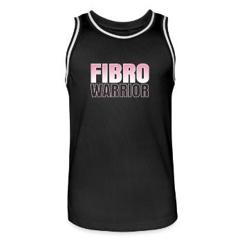 Fibrowarrior. For fighters with fibromyalgia - Men's Basketball Jersey - black/white - Front - AI Model Male 185 dark (185cm)