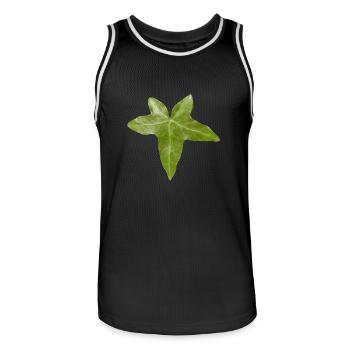 ivy leaf - Men's Basketball Jersey - black/white - Front - AI Model Male 185 dark (185cm)