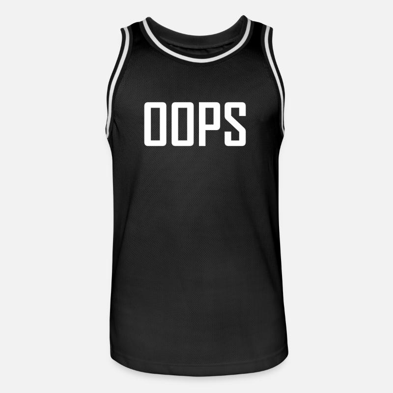 oops - Männer Basketball-Trikot - Schwarz/Weiß