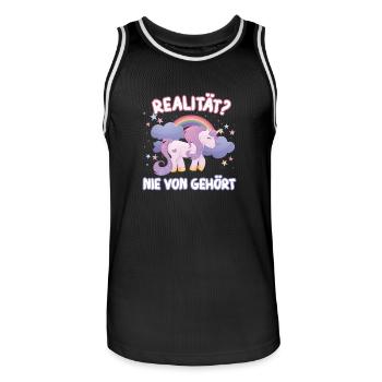 Einhorn - Männer Basketball-Trikot - Schwarz/Weiß - Vorne - AI Model Male 185 dark (185cm)