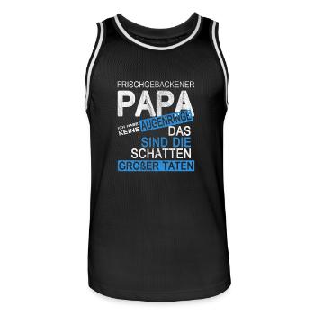 Frischgebackener Papa Geschenk zum Vatertag - Männer Basketball-Trikot - Schwarz/Weiß - Vorne - AI Model Male 185 dark (185cm)