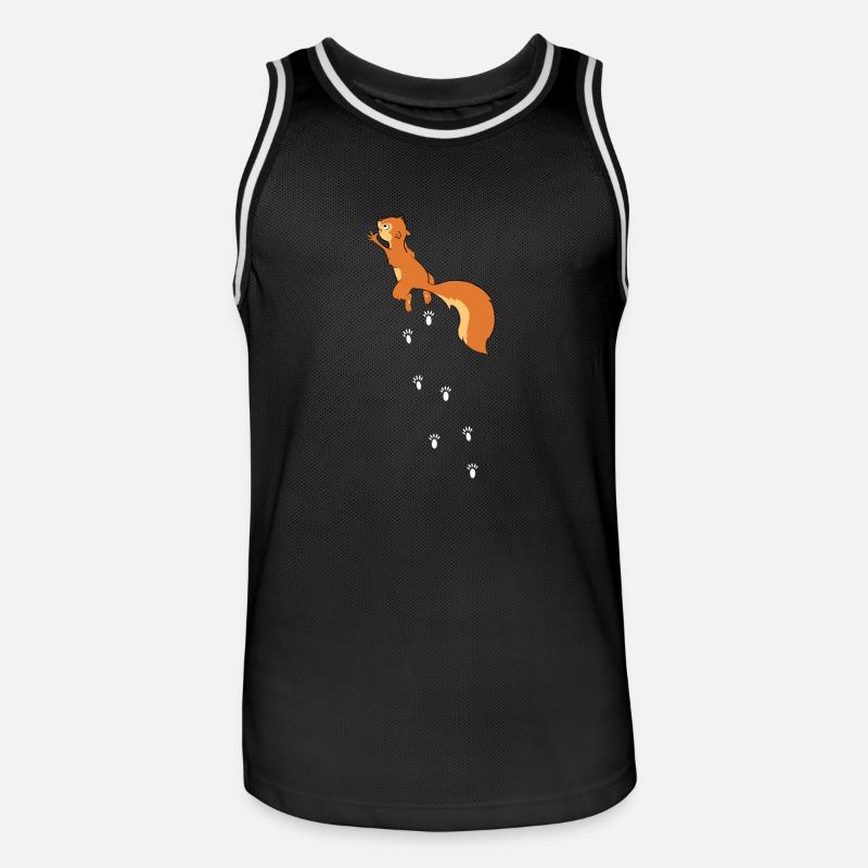 Climbing squirrel rodent squirrel - Men's Basketball Jersey - black/white