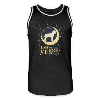 chien chien truffier italien t-shirt cadeau - Maillot de basket Homme - noir/blanc - Devant - AI Model Male 185 dark (185cm)