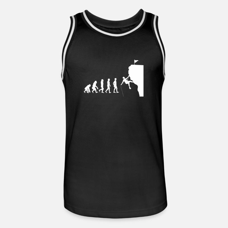 Evolution climbing - Men's Basketball Jersey - black/white