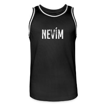 Nevim Czech Teacher Czechia Cesko - I Don't Know - Men's Basketball Jersey - black/white - Front - AI Model Male 185 dark (185cm)