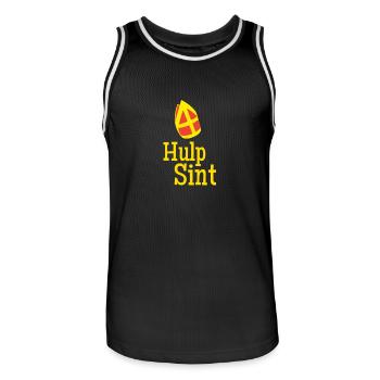 Hulp Sint Sinterklaas - Men's Basketball Jersey - black/white - Front - AI Model Male 185 dark (185cm)