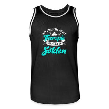 Therapie Sölden Skifahren Skifahrer Skiresort Gesc - Männer Basketball-Trikot - Schwarz/Weiß - Vorne - AI Model Male 185 dark (185cm)