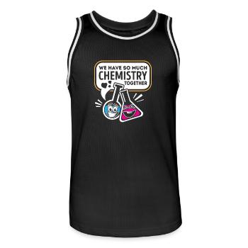 Nous avons tellement de chimie ensemble la Saint-Valentin - Maillot de basket Homme - noir/blanc - Devant - AI Model Male 185 dark (185cm)