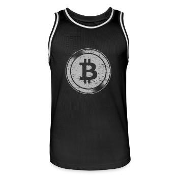 Bitcoin - Maillot de basket Homme - noir/blanc - Devant - AI Model Male 185 dark (185cm)