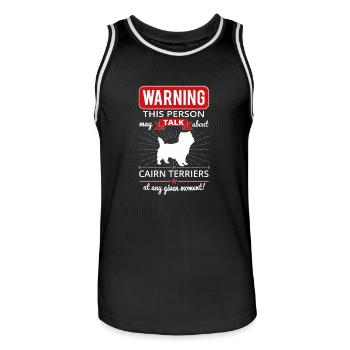 Cairn Terrier Shirt Gift - Men's Basketball Jersey - black/white - Front - AI Model Male 185 dark (185cm)