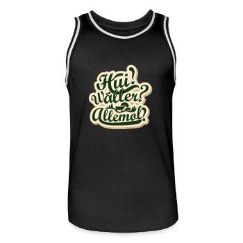 Typischer Westerwälder Kneipenspruch GESCHENK - Männer Basketball-Trikot - Schwarz/Weiß - Vorne - AI Model Male 185 dark (185cm)
