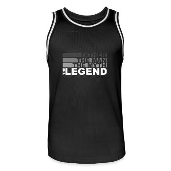 Father - The man, the myth - Men's Basketball Jersey - black/white - Front - AI Model Male 185 dark (185cm)