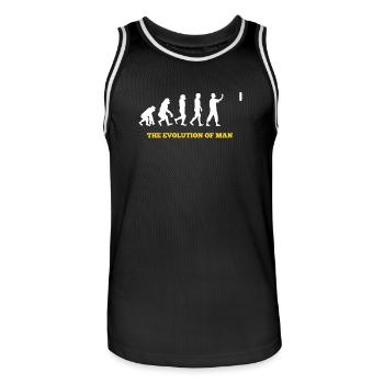 Dart - Evolution - Lustig - Geschenk - Männer Basketball-Trikot - Schwarz/Weiß - Vorne - AI Model Male 185 dark (185cm)