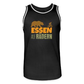Essen auf Rädern - Männer Basketball-Trikot - Schwarz/Weiß - Vorne - AI Model Male 185 dark (185cm)