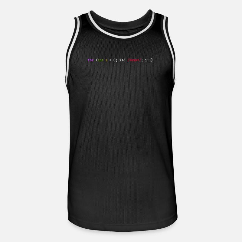Programmierer, Software, Informatik, Developer - Männer Basketball-Trikot - Schwarz/Weiß