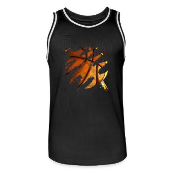 Gift Basketball Player Basketballer Basketball - Men's Basketball Jersey - black/white - Front - AI Model Male 185 dark (185cm)