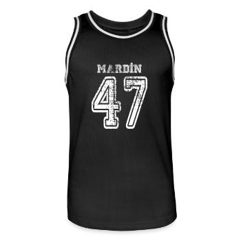 47 Mardin Turkish license plate as a gift - Men's Basketball Jersey - black/white - Front - AI Model Male 185 dark (185cm)