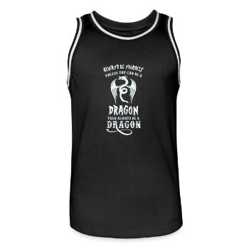 Soyez toujours vous-même si vous pouvez être un dragon - Maillot de basket Homme - noir/blanc - Devant - AI Model Male 185 dark (185cm)