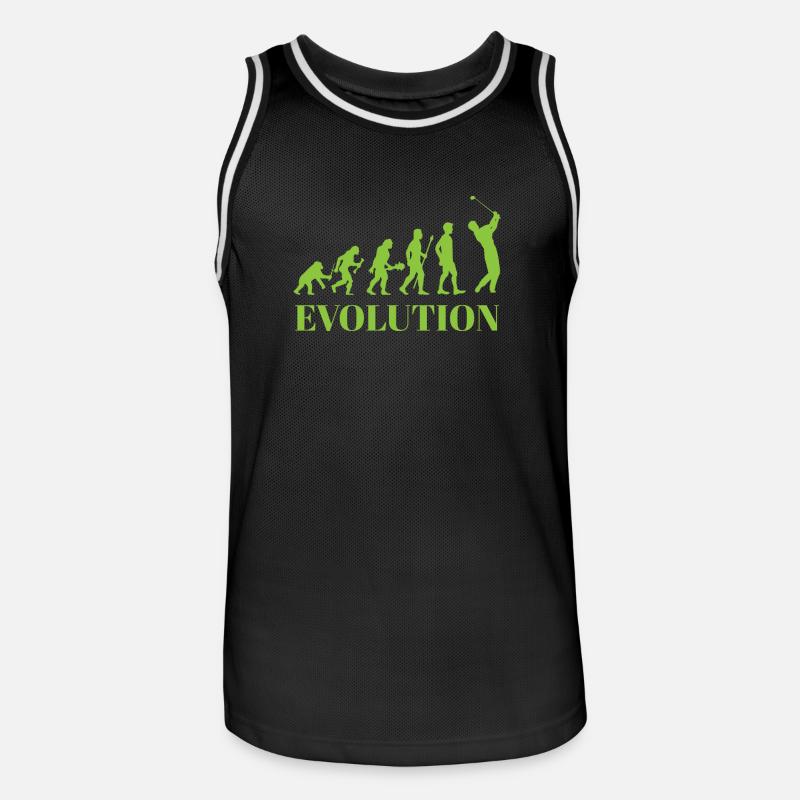 Evolution - Golf - Funny - Fun - Gift - Men's Basketball Jersey - black/white