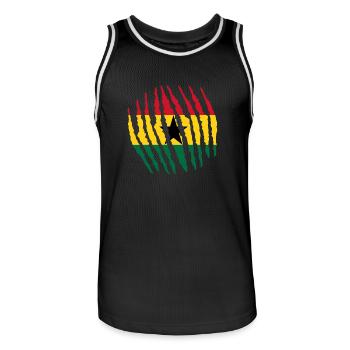 Claw Klaue Heimat Herkunft Ghana png - Männer Basketball-Trikot - Schwarz/Weiß - Vorne - AI Model Male 185 dark (185cm)