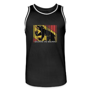 Born in Bern Switzerland Swiss Born in gift - Men's Basketball Jersey - black/white - Front - AI Model Male 185 dark (185cm)