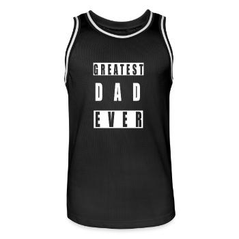 Greatest DAD ever - Männer Basketball-Trikot - Schwarz/Weiß - Vorne - AI Model Male 185 dark (185cm)