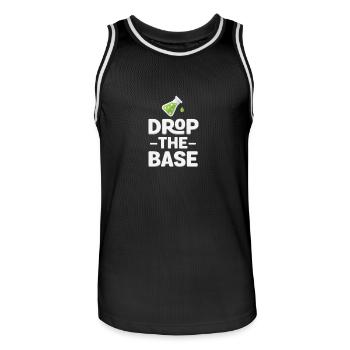 Drop the Base Funny Science Chemistry Gift - Men's Basketball Jersey - black/white - Front - AI Model Male 185 dark (185cm)