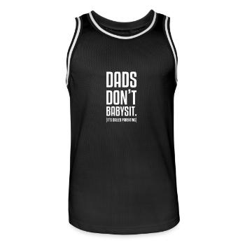 Cadeau drôle de papa cadeau de papas sarcastique - Maillot de basket Homme - noir/blanc - Devant - AI Model Male 185 dark (185cm)