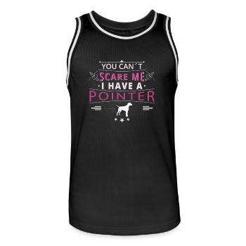 English pointer scare pointer - Men's Basketball Jersey - black/white - Front - AI Model Male 185 dark (185cm)