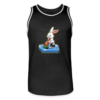 J'adore Hockey Joyeuses Pâques cadeau - Maillot de basket Homme - noir/blanc - Devant - AI Model Male 185 dark (185cm)